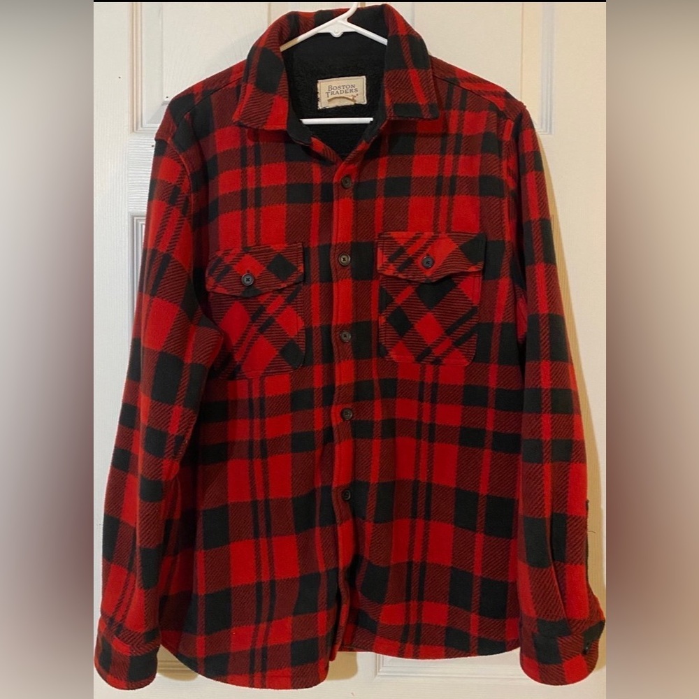 Boston Traders Men’s Buffalo Plaid Thick Shirt Jacket/Large